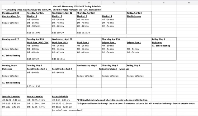 schedule