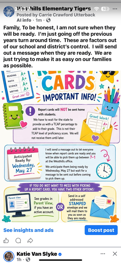 report cards