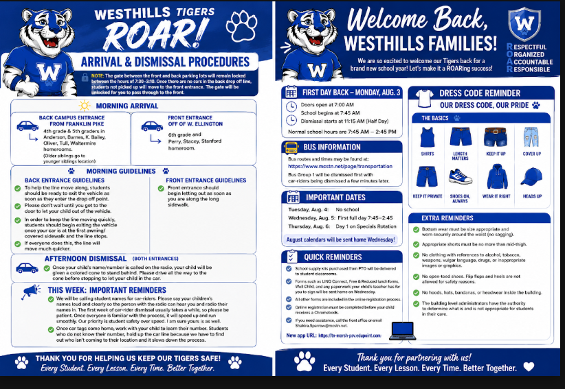 Aug. 3 Parent Memo