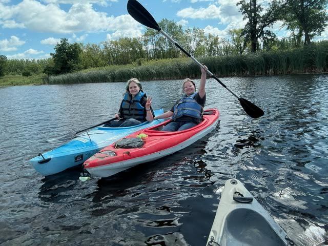 Last year’s River Watch team, with Ms. Melgaard, went kayaking at Marshall County Park on Monday, August 25. They looked at the river and watershed system, local plants and local animals.