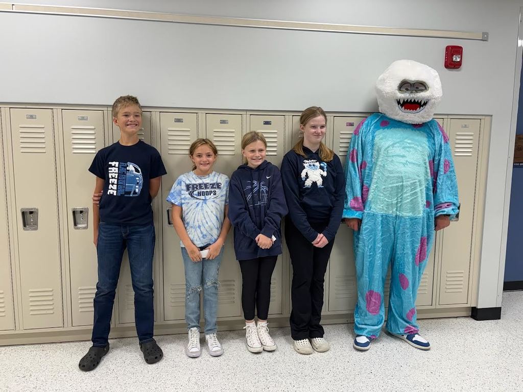 Middle School Freeze Friday Winners on 9/5 - Congratulations!! Max Peterson,  Emmersyn Gerardy, Lydia Busse and Sophie Engen