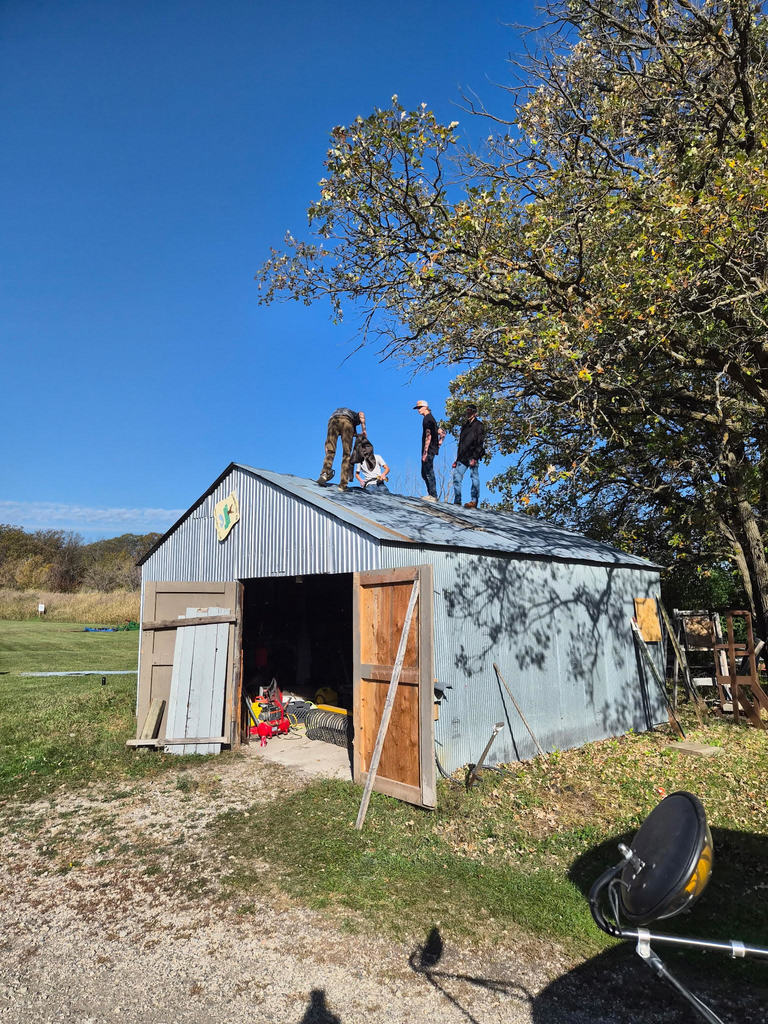 Jarad Nelson’s Exterior finish class went out to the Pennington county Sportsman club and re-roofed an old shed. It was a beautiful day to help them out and they got the experience for their future careers. 