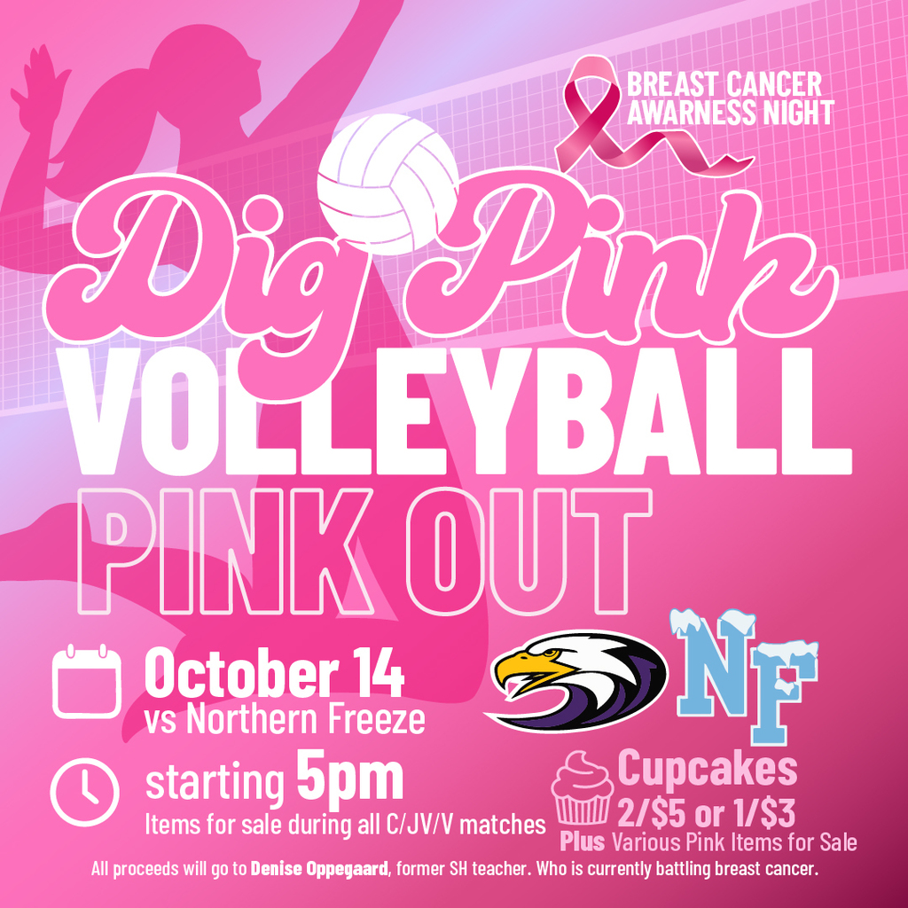 Volleyball Game @ Sacred Heart Tomorrow October 14th 7th/C @ 5:00 8th/JV @ 6:00 Varsity to follow