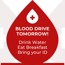 Blood Drive Tomorrow
