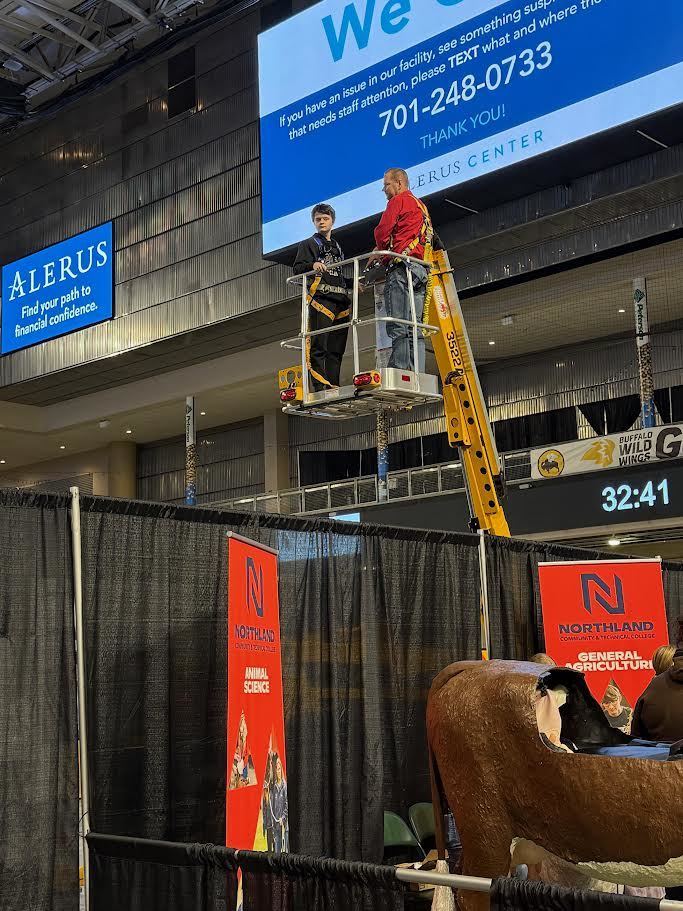 The 10th grade went to the Alerus Center in Grand Forks on Wednesday for the Northern Valley Career Expo and then had lunch at the Viking Dinner on their way back to school.