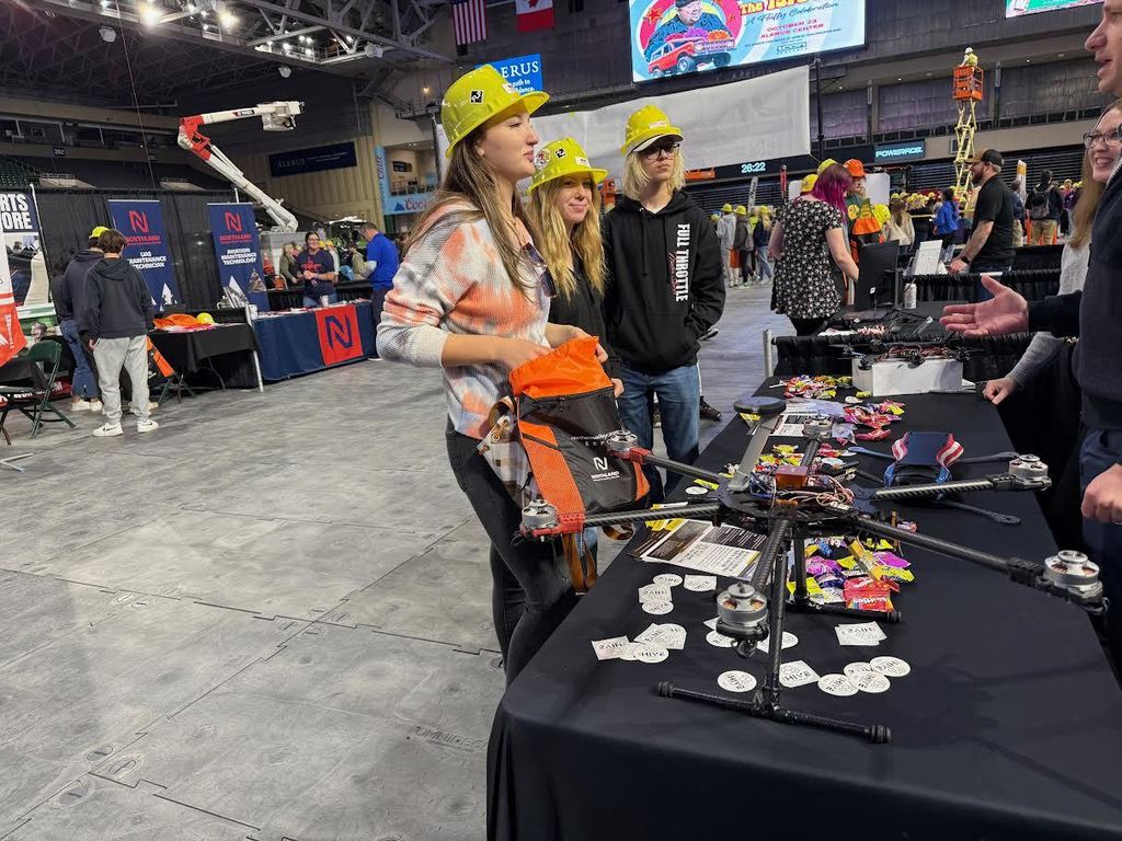 The 10th grade went to the Alerus Center in Grand Forks on Wednesday for the Northern Valley Career Expo and then had lunch at the Viking Dinner on their way back to school.