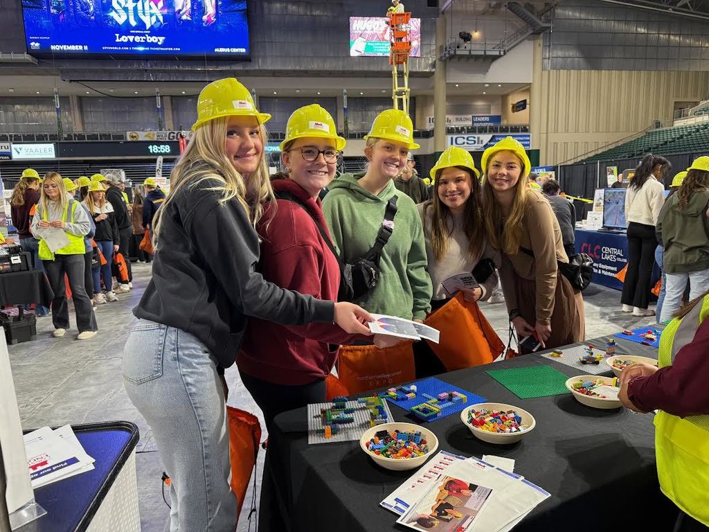 The 10th grade went to the Alerus Center in Grand Forks on Wednesday for the Northern Valley Career Expo and then had lunch at the Viking Dinner on their way back to school.