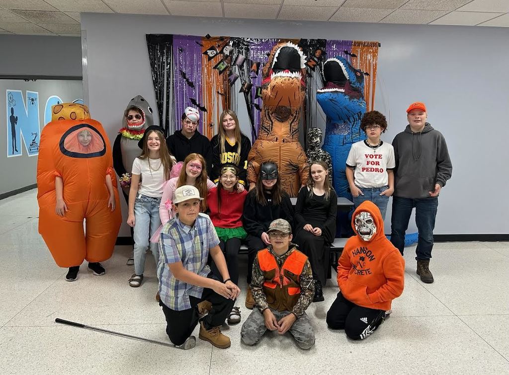 Grades dressing up today for Halloween - this is for 7th-12th Grade