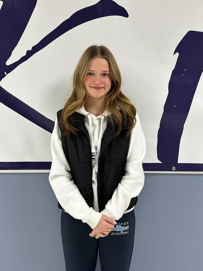 Congratulations to our November JH Student of the month: Sophia Trevis GRADE: 9th  PARENTS: Kelsi Wilson and Tim Trevis SPORTS/ ACTIVITIES INVOLVED IN: Volleyball, Girls Basketball Manager, and Student Council. WHAT DO YOU LIKE TO DO IN YOUR FREE TIME? I like to draw and hang out with friends. WHY NOMINATED: Sophia consistently stays on task, meets assignment deadlines, and always puts forth her very best effort in her schoolwork. Her bubbly, friendly personality is truly infectious, creating a positive and enjoyable atmosphere for those around her. She is a joy to have in class and an excellent role model for her peers. Congratulations! 