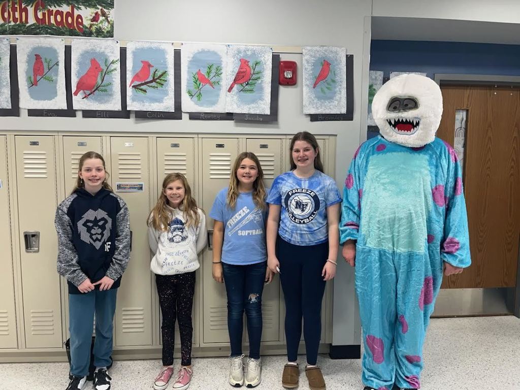 Congratulations to our Middle School Freeze Friday Winners!  Callie Barth, Brielle Myrvik,  Elli Koland and Karmyn Augustine