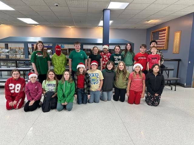 Red vs Green Dress Up Day for 5th and 6th grade!