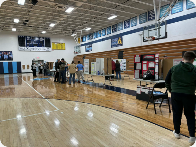 The Science Fair for Middle School judging is taking place at MCC. Parents due to the late start of school the public is welcome to come at 1:45 to view all the projects with the awards to follow.