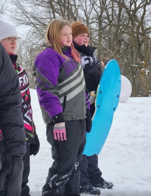 Sledding Day for middle school students who met their AR goals for Q2! Congratulations to all