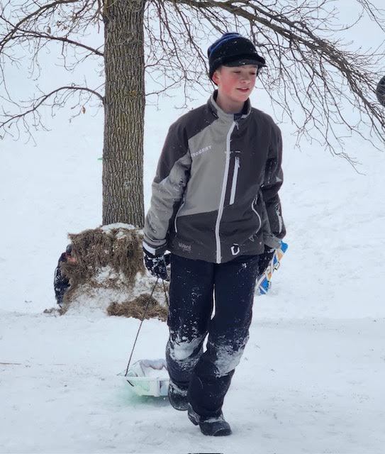 Sledding Day for middle school students who met their AR goals for Q2! Congratulations to all