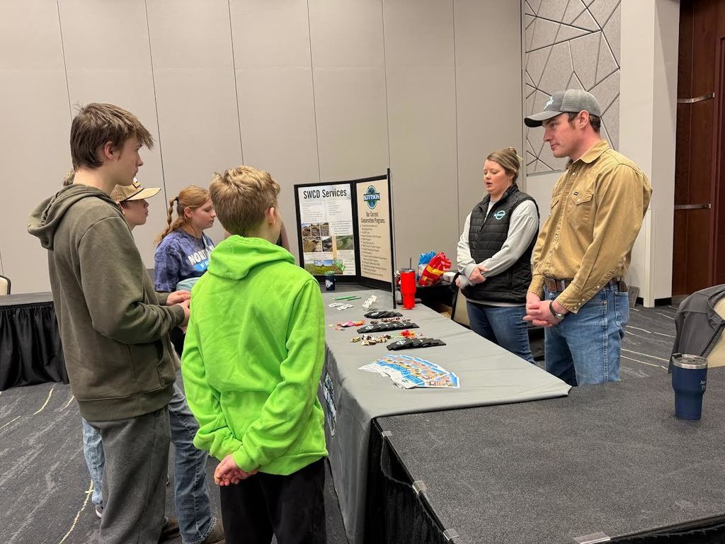The MCC River Watch team went to the Alerus Center in Grand Forks on Wednesday to present their work for this year. They also attended a career and education fair about natural resources options, participated in a 26 school wide art project, and listened to a keynote speaker about the Lake Winnipeg Basin. And one student won a door prize!