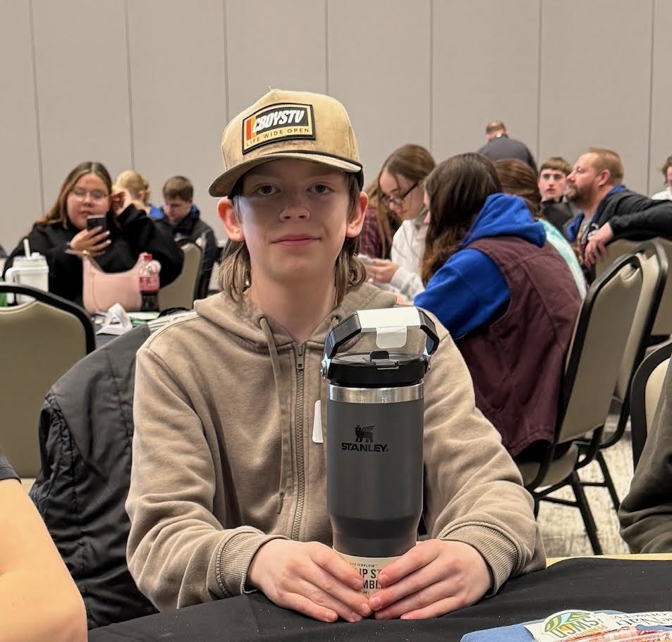 The MCC River Watch team went to the Alerus Center in Grand Forks on Wednesday to present their work for this year. They also attended a career and education fair about natural resources options, participated in a 26 school wide art project, and listened to a keynote speaker about the Lake Winnipeg Basin. And one student won a door prize!