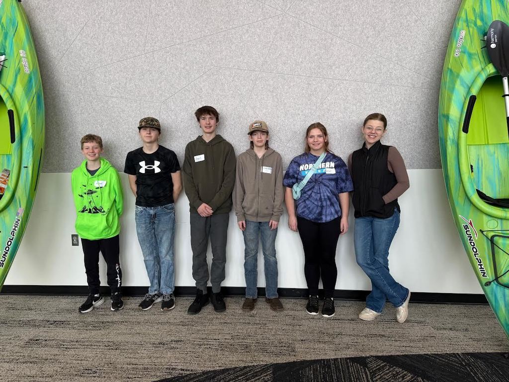 The MCC River Watch team went to the Alerus Center in Grand Forks on Wednesday to present their work for this year. They also attended a career and education fair about natural resources options, participated in a 26 school wide art project, and listened to a keynote speaker about the Lake Winnipeg Basin. And one student won a door prize!