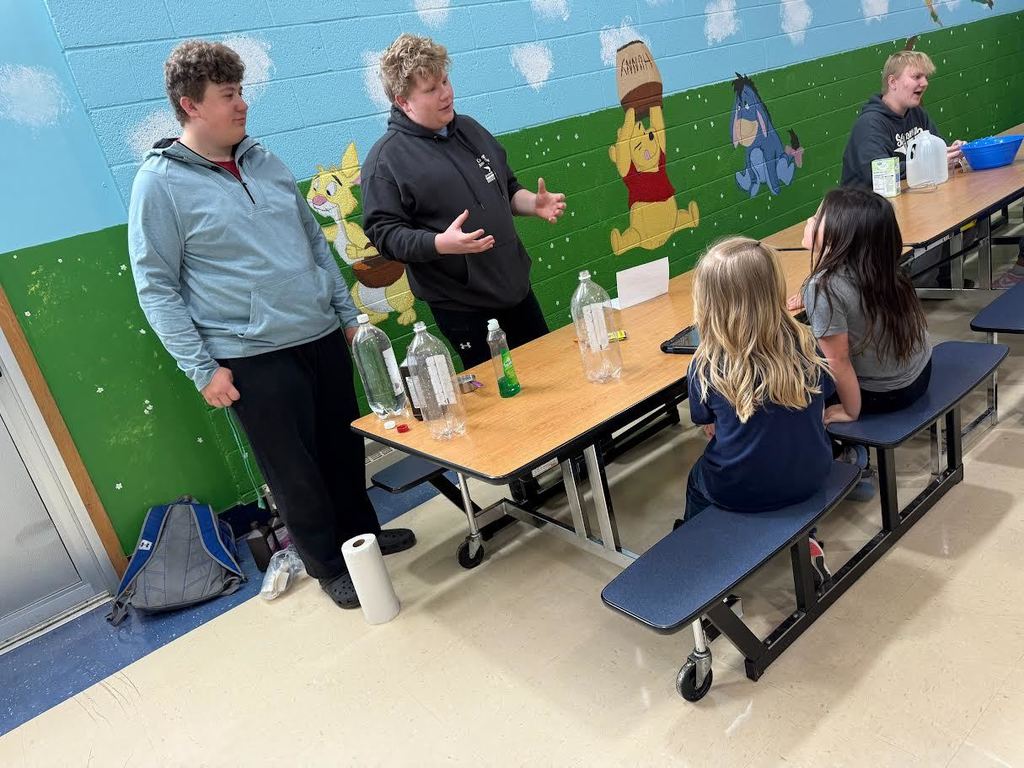 Ms. Melgaard’s CIS Chemistry students went over to Newfolden Elementary and taught the 2nd graders chemistry on Friday, April 24th