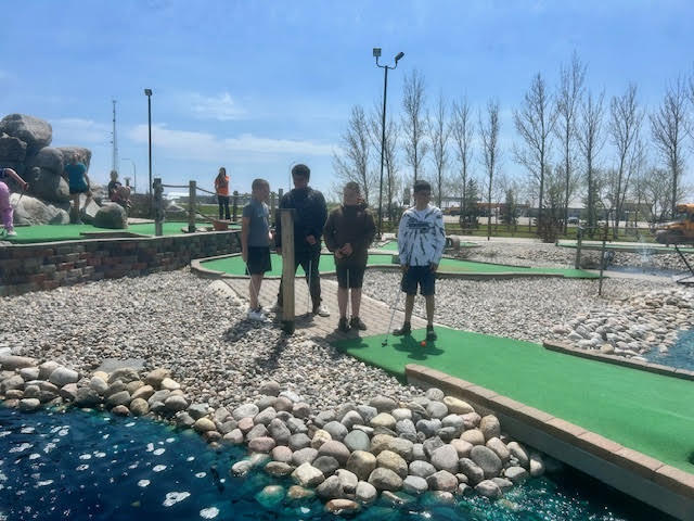 On Thursday May 21st, 5th and 6th grade students earned an AR reward trip to Falls Stay 'N Play for a round of mini golf, games, and treats! Great Job Students!