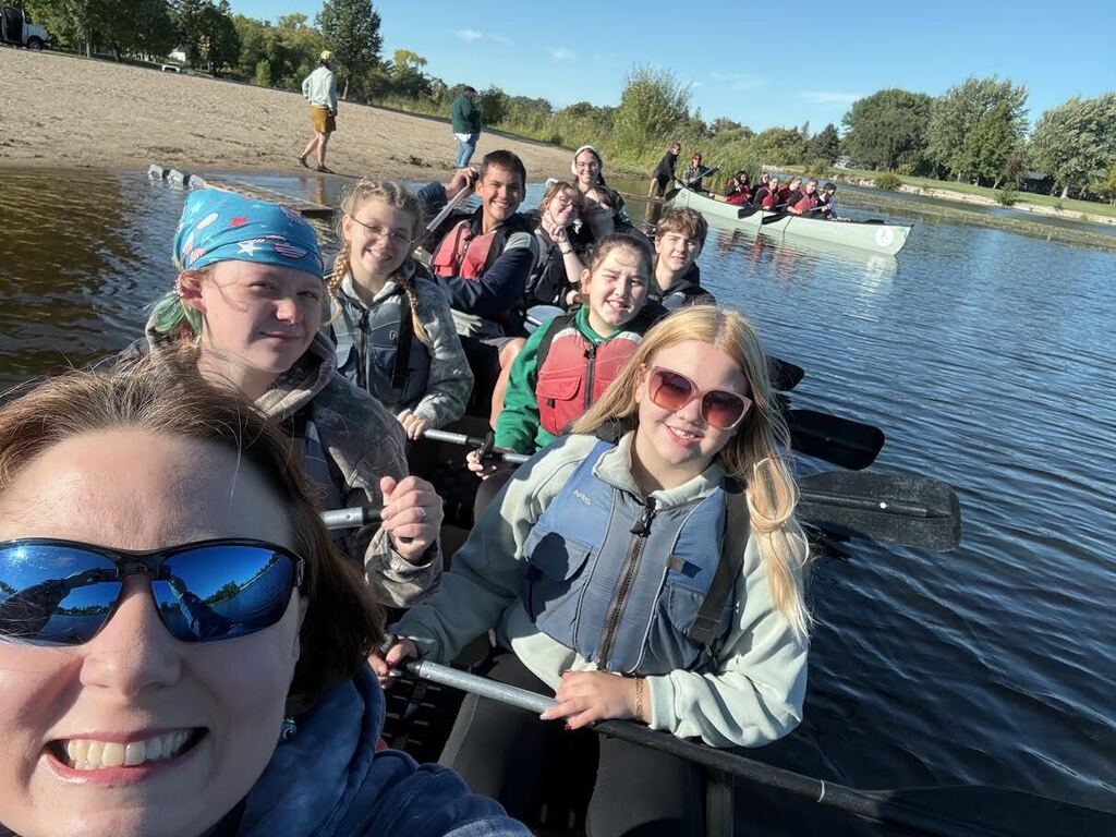 River Watch, advised by Ms. Melgaard, went to their Kick off event in Thief River Falls on Wednesday (9/23). We canoed, met other River Watch teams from the area, and learned about our challenge for the year.