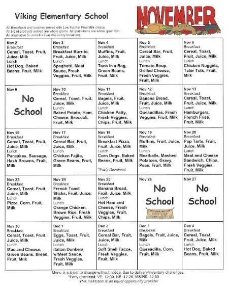 November Menu