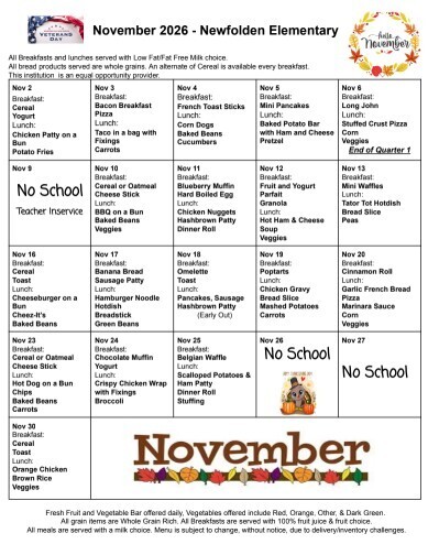 November Menu