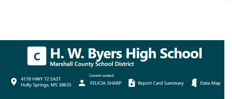 H. W. Byers High  School Report Card 2024-2025 