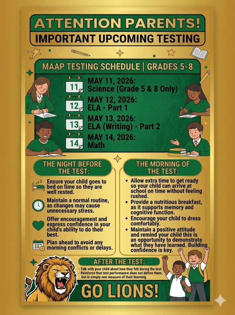 MAAP Statewide testing Grades 5-8