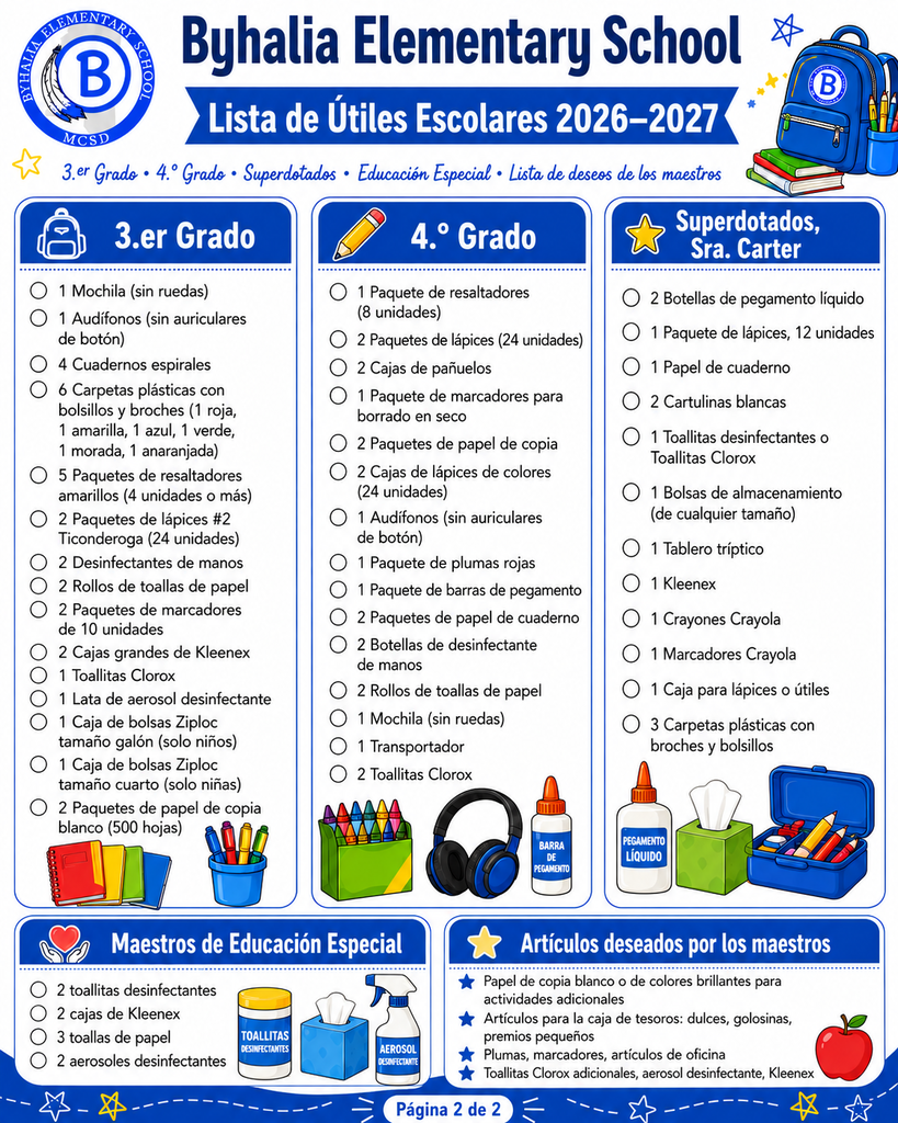 School Supply List