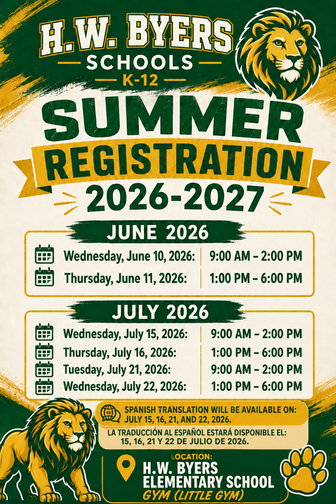 Summer Registration Flyer