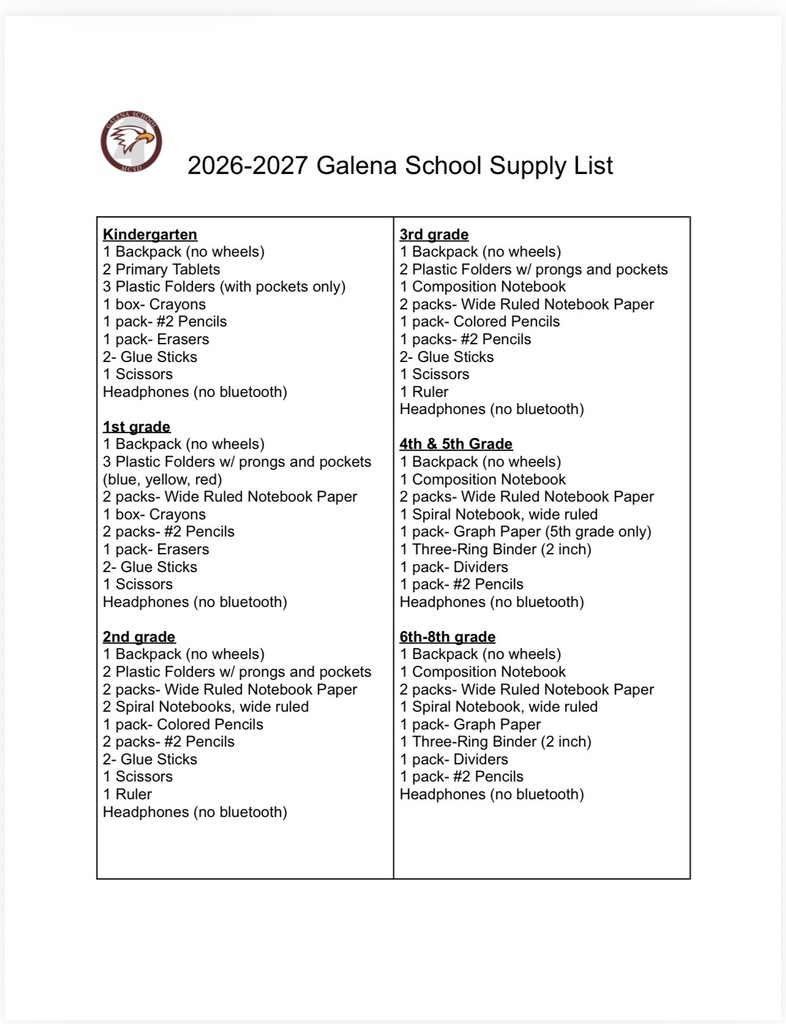 2026-2027 Supply List