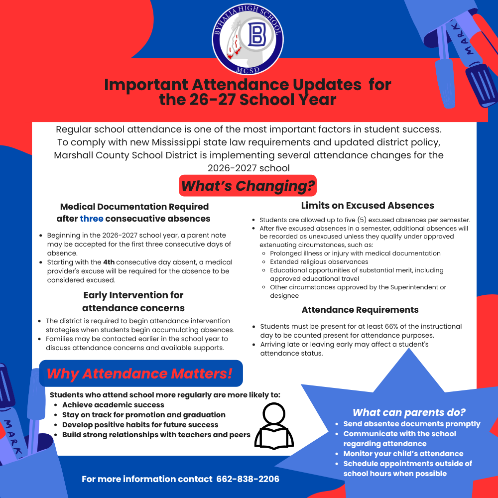 Attendance Updates for 26-27 School Year!