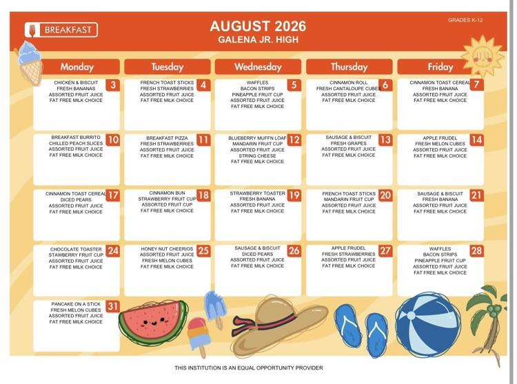 August Menu