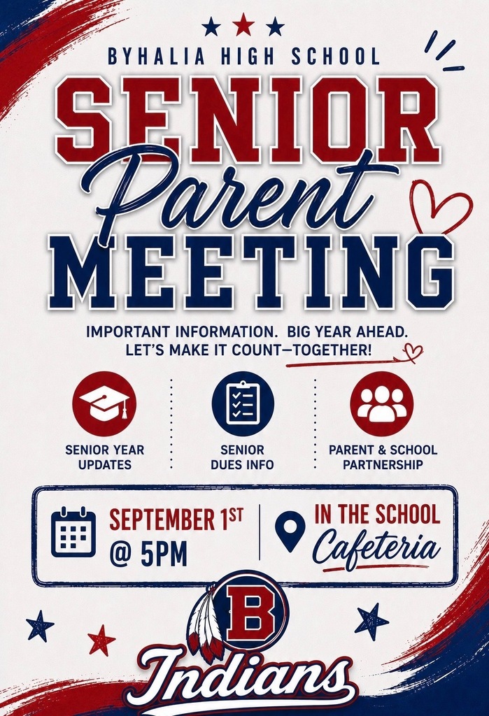 BHS Senior Parent Night, September 1st @5pm.