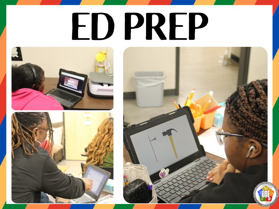 Ed Prep students completing training modules.