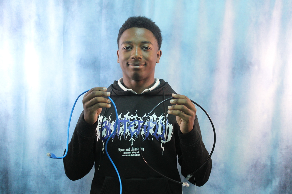 Gavin with his successful Cat6!