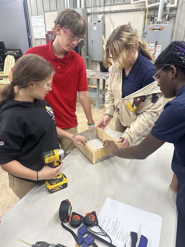 Agriculture students collaborating