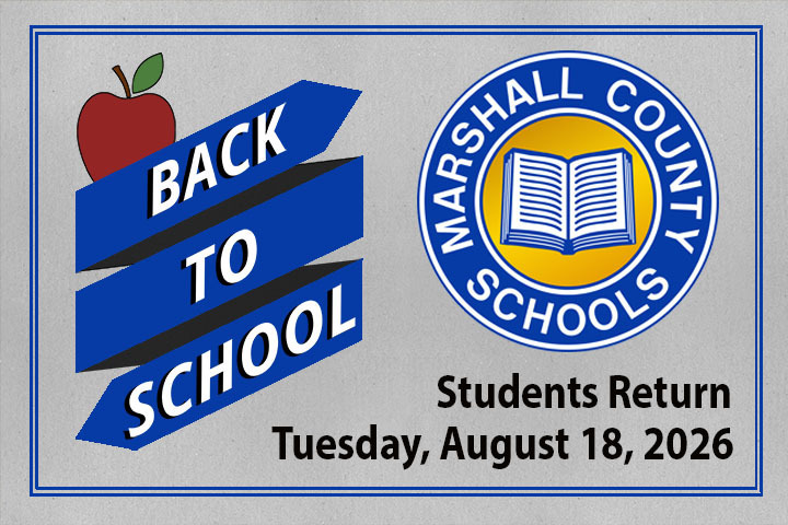 Back-to-School graphic with the county logo and Students return Tuesday, August 18, 2026