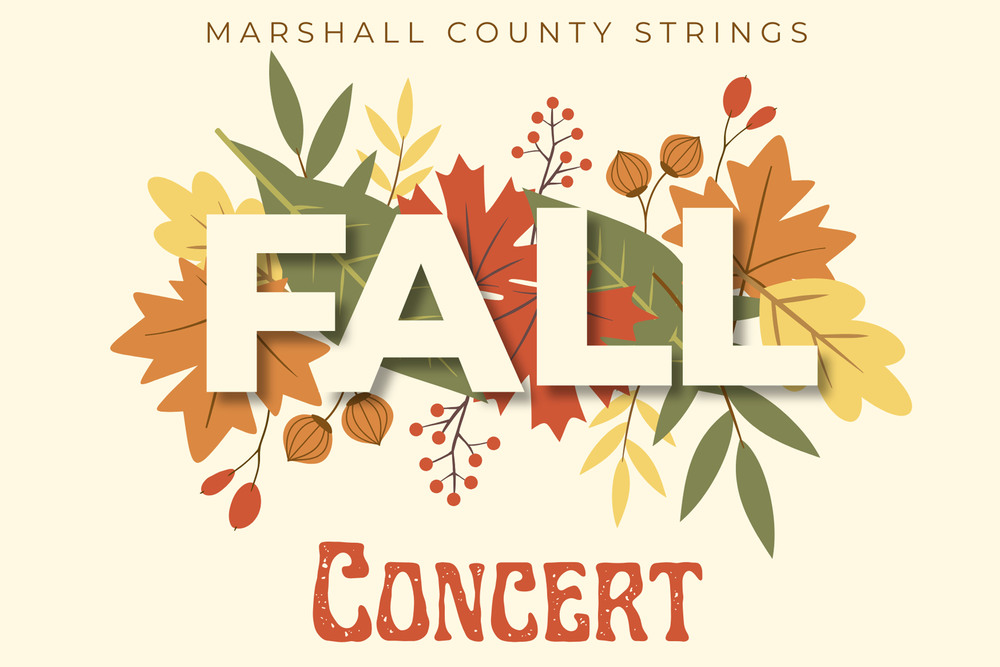 Marshall County Strings fall concert  with leaves