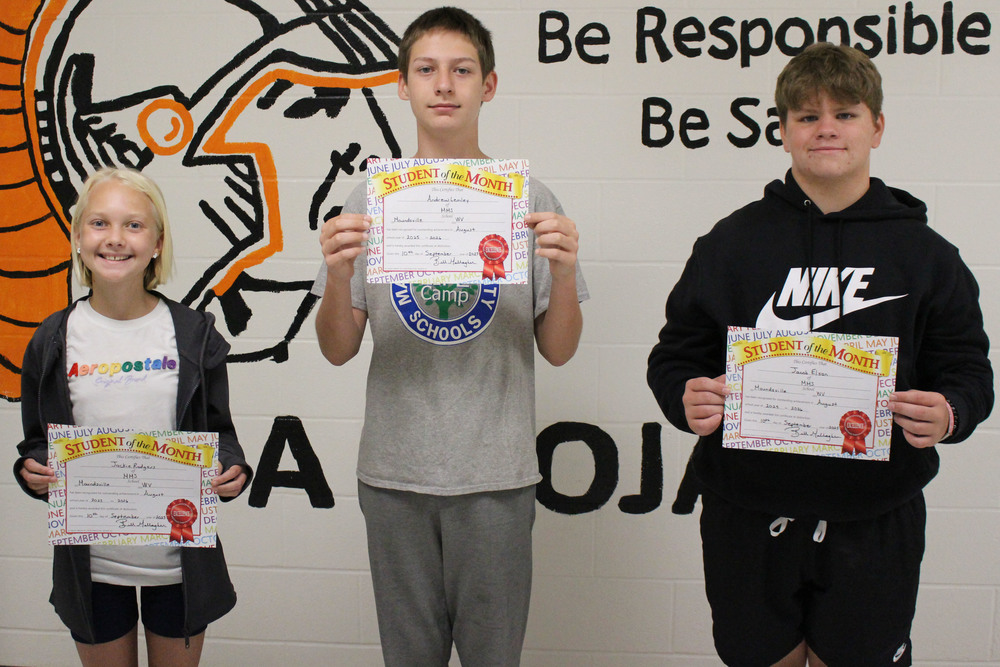 Pictured from left: Jackie Rodgers, Andrew Lemley and Jacob Elson. Myrl Wood was absent on the day of the certificate presentation.