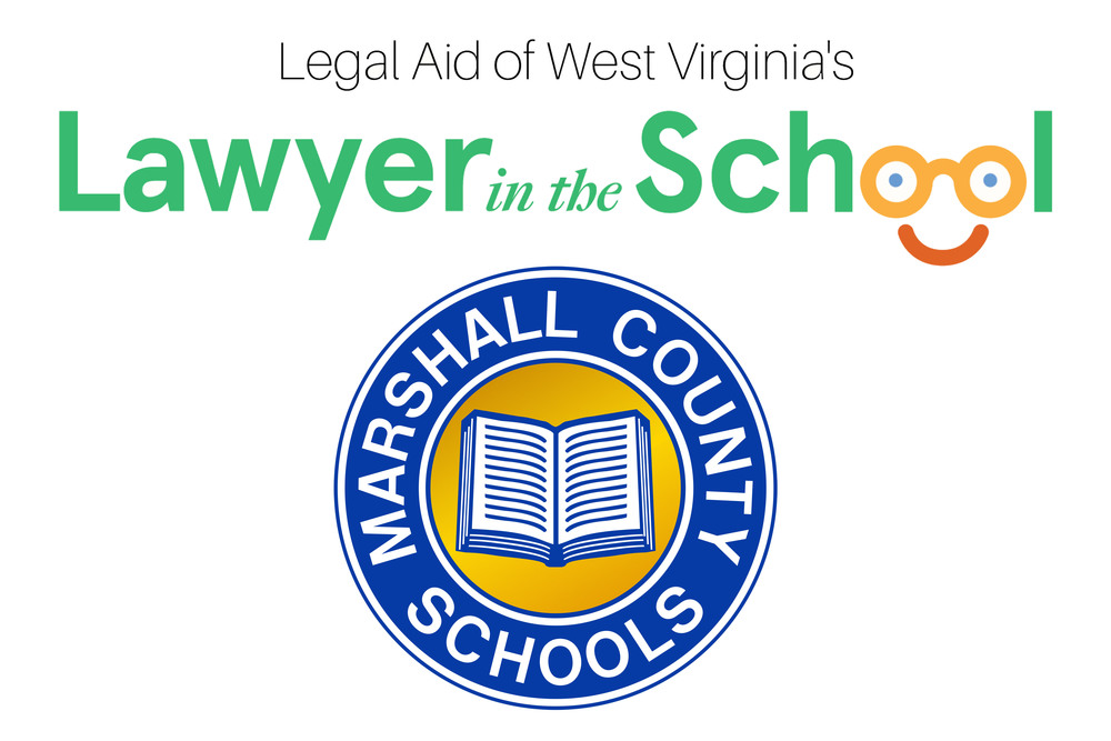 Lawyer in School and Marshall County Schools logos