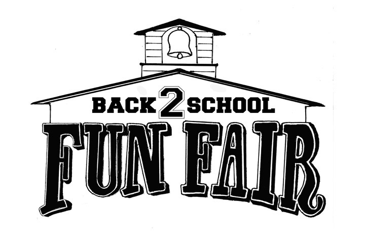 Back 2 School Fun Fair logo with a school bell