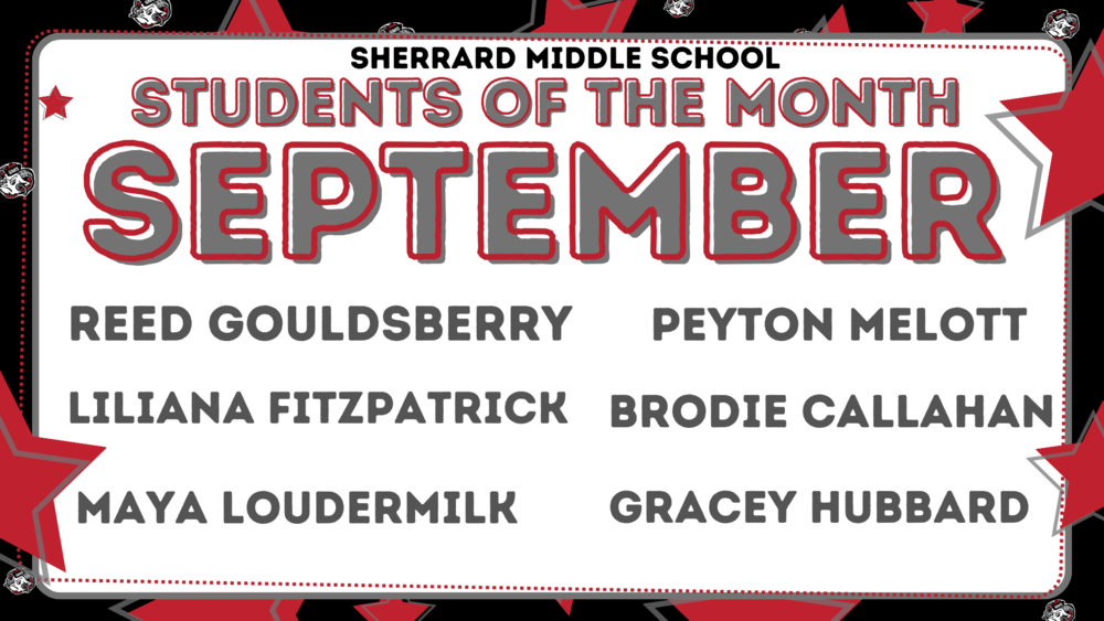 September's Students of the Month