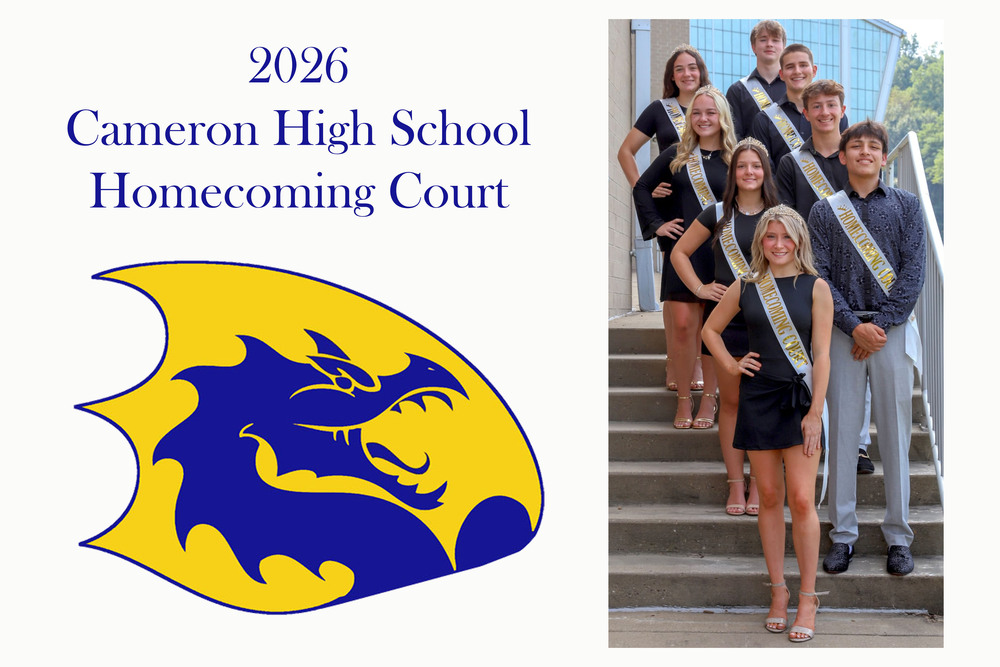 CHS Homecoming Court with the school's logo