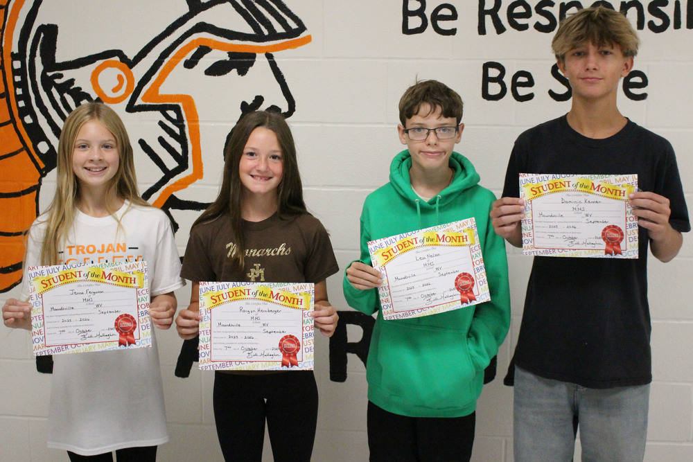 Pictured from left: Jenna Ferguson, Raigyn Herrnberger, Levi Nelson and Dominic Kennen.