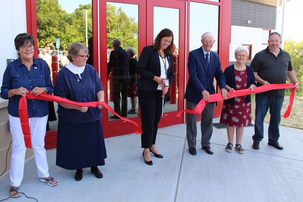 Pictured from left: MCS BOE member Lori Kestner, MCS BOE VP Christie Robison, SHES Principal Heather Haught, MCS BOE President John Miller, MCS BOE member Brenda Coffield and MCS BOE member Duane Miller.
