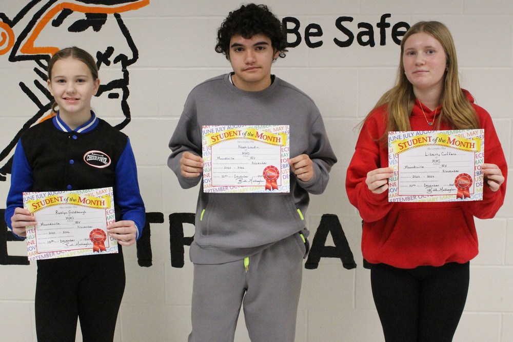 Pictured from left: Raelyn Goldbaugh, Noah Loudin and Liberty Cuffaro.