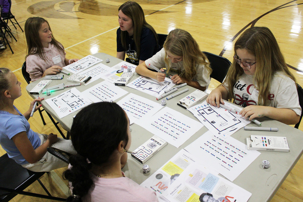 Students participate in hands-on activities at the Girl Powered STEM Workshop.