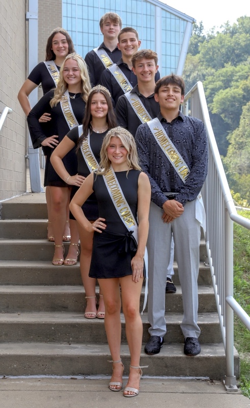 The 2026 CHS King and Queen candidates are pictured from left. Front row: Macy Knight. Second row: Ava Magnone and Camden McCauley. Third row: Allie Wallace and Soier Reed. Fourth row: Kenzie Scott and Landan Dempewolf. Back row: Braxton Birch.