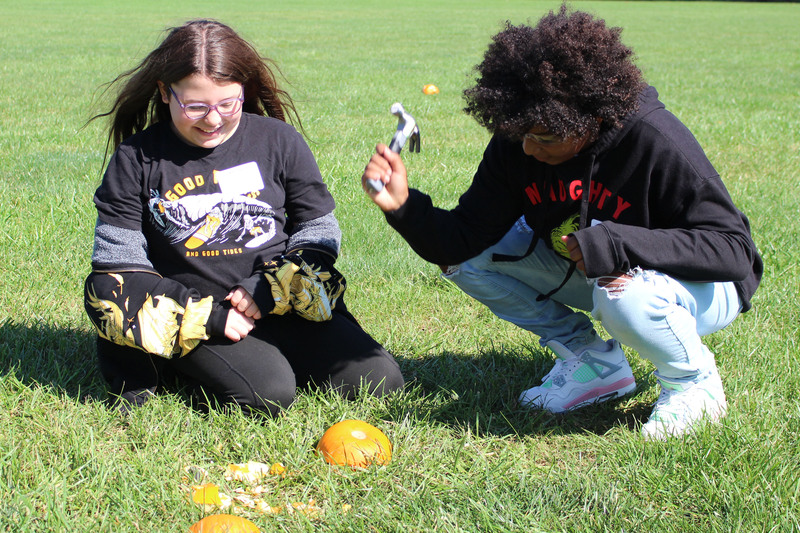 Students participate in hands-on activities at the Girl Powered STEM Workshop.